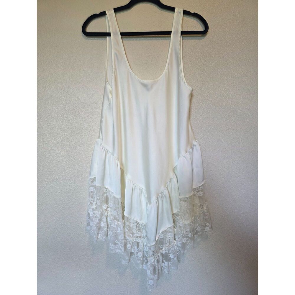 Free People Intimately Young And In Love Mini Slip Dress Ivory Tofu Lace Medium - Picture 3 of 7